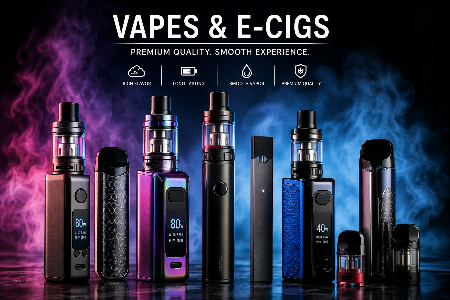 Vapes and e-cigarettes